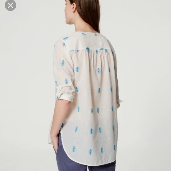 LOFT//desert henley softened shirt S - Picture 2 of 6